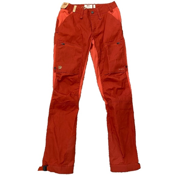 Fjallraven Women's Abisko Lite Trekking Trousers Red Size 26 - Picture 2 of 12